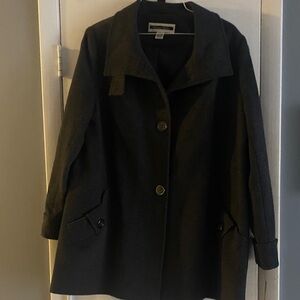 Kristen Blake cool coat. Charcoal gray. Size XXL. NWT. Wool/nylon blend.